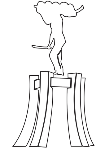 Monumento Al Bananero In Machala Ecuador Coloring Page